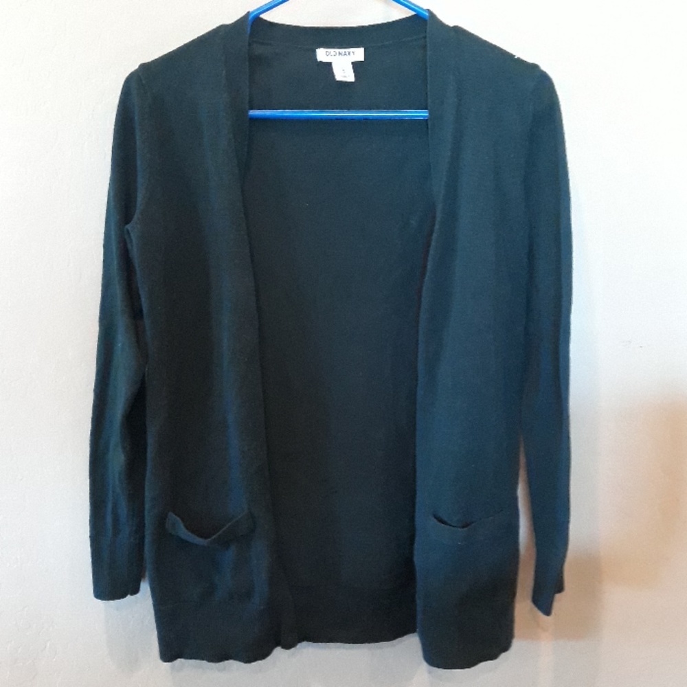 Dark Green Cardigan with Pockets